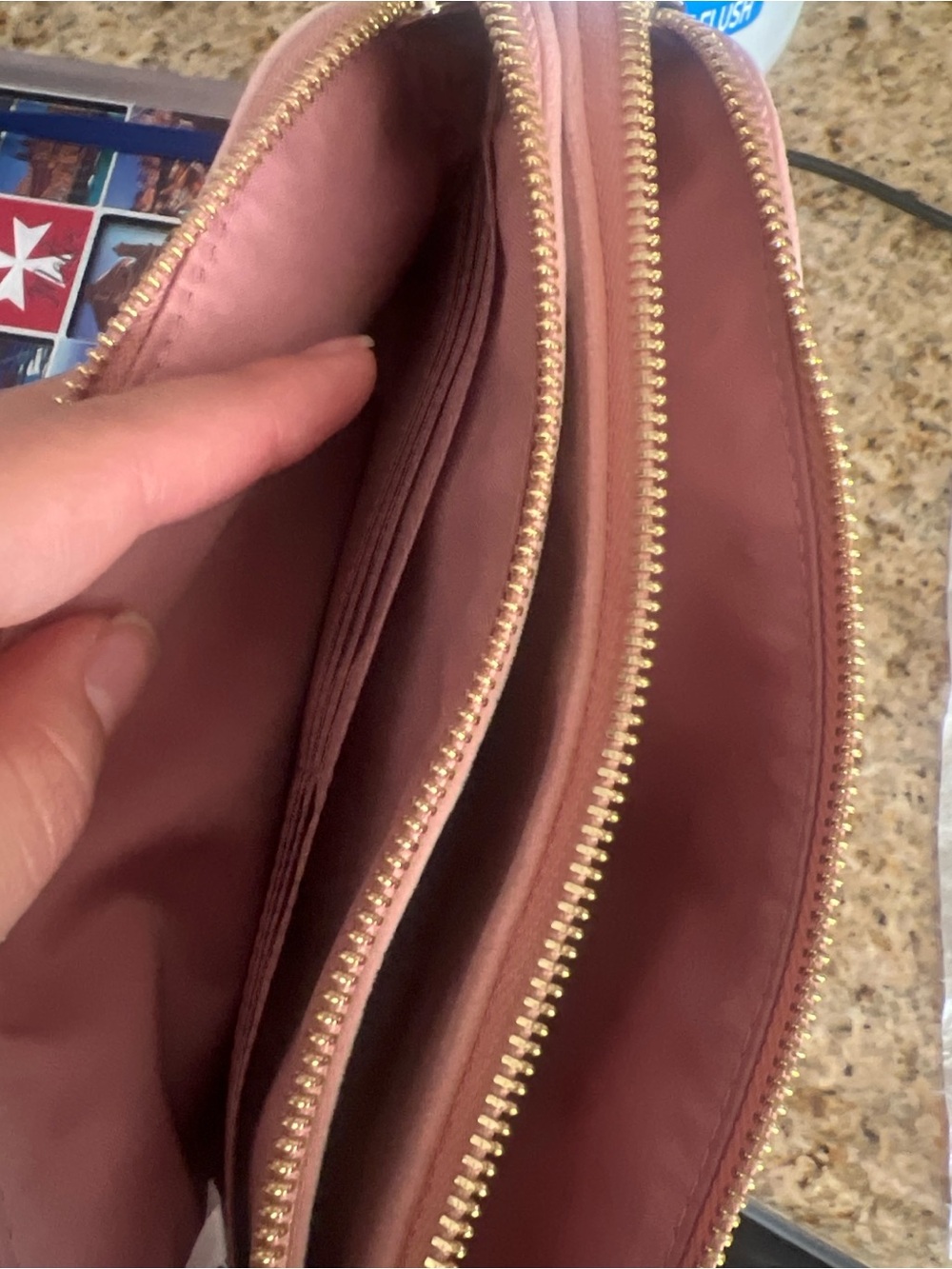 Lululemon Velour Zip Pouch Wristlet Pink - Picture 4 of 4